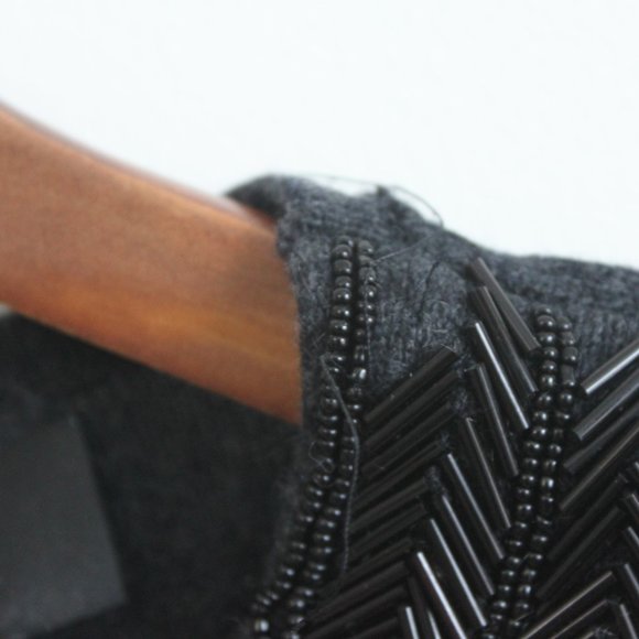 Grey cashmere/silk dress with beaded neckline from Banana Republic | S/M - Picture 6 of 6